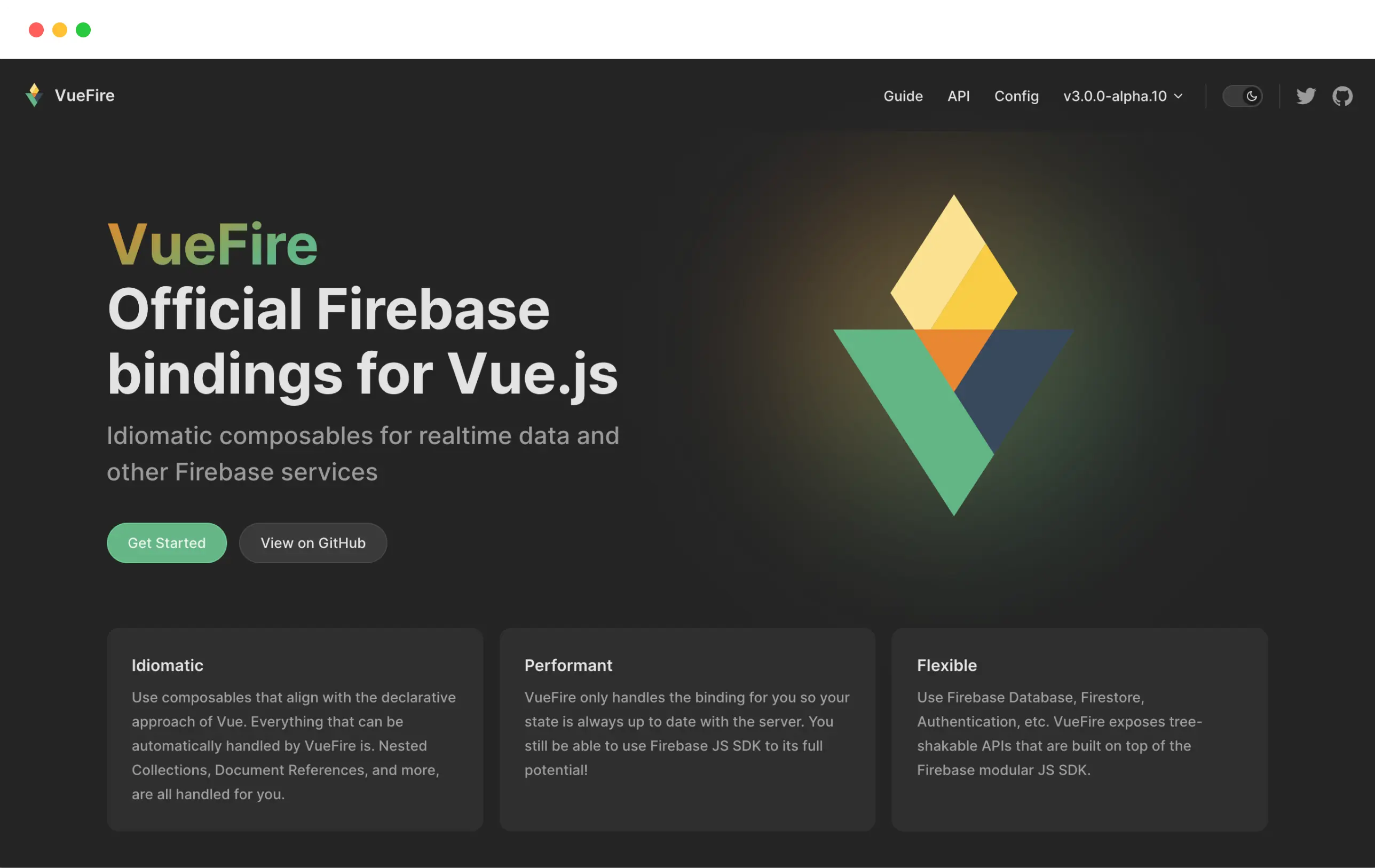 A thumbnail that shows a screenshot of the VueFire documentation.