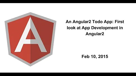 A YouTube thumbnail for An Angular2 Todo App: First look at App Development in Angular2"