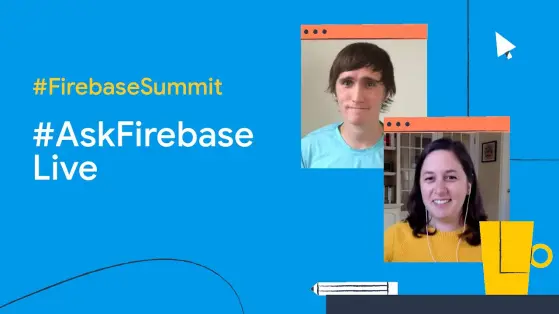 A YouTube thumbnail with a title of "#AskFirebase Live"