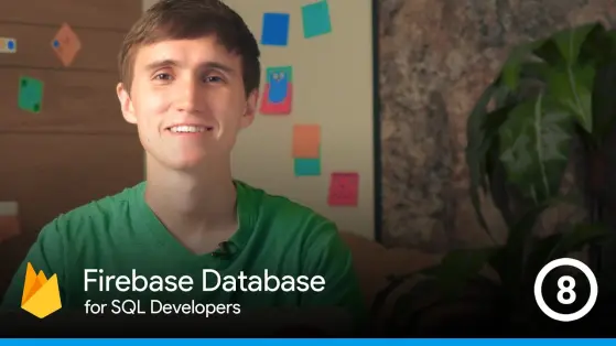David East in a YouTube Thumnail for Introducing the Firebase Database for SQL Developers series."